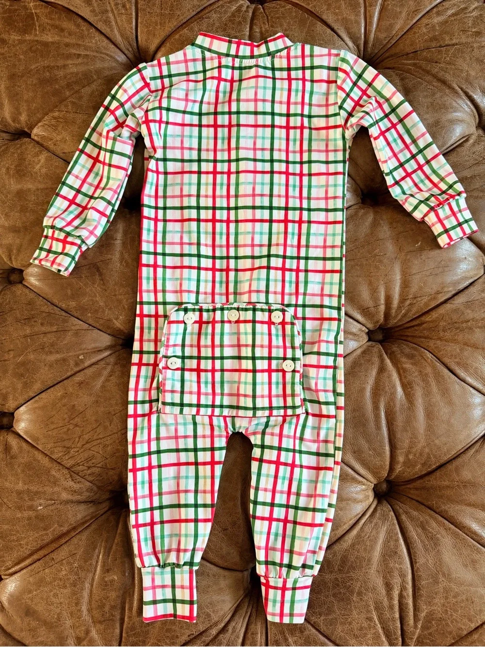 Cecil and Lou Christmas Plaid Zip Romper 3-6M Baby Holiday Pajamas NWOT